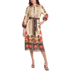 Garrie B Womens  Balloon Sleeve Shirtdress, White